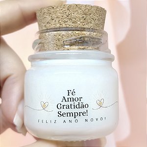 Mini Vela Aromática Lembrancinha Ano Novo + Saquinho Organza