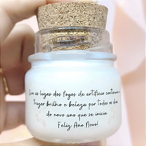 Mini Vela Aromática Lembrancinha Ano Novo + Saquinho Organza