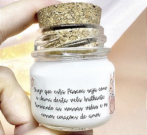 Mini Vela Aromática Lembrancinha Páscoa Especial + Saquinho Organza