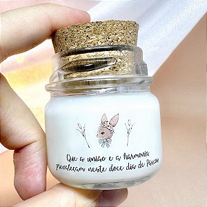 Mini Vela Aromática Lembrancinha Páscoa Especial + Saquinho Organza