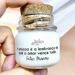 Mini Vela Aromática Lembrancinha Páscoa Especial + Saquinho Organza
