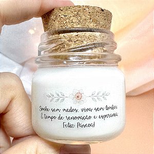 Mini Vela Aromática Lembrancinha Páscoa Especial + Saquinho Organza