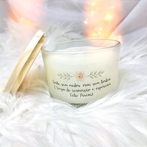 Vela Aromática Tampa Madeira Páscoa 110g