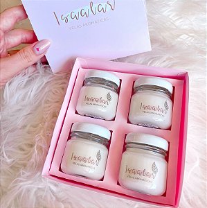 Kit Presente 4 Mini Velas Aromáticas Isaalar