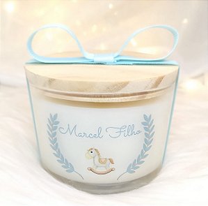 Vela Aromática Lembrancinha Maternidade Marcel 110g