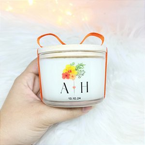 Vela Aromática Lembrancinha Casamento Áurea 110g