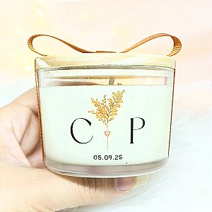 Vela Aromática Lembrancinha Casamento Patricia 110g