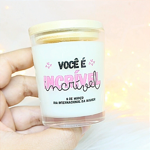 Vela Aromática Lembrancinha Dia da Mulher 70g