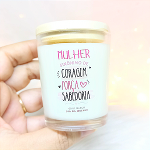 Vela Aromática Lembrancinha Dia da Mulher 70g