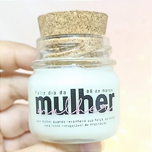 Mini Vela Aromática Lembrancinhas Dia da Mulher + Saquinho Organza