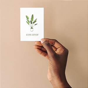Cartão presenteável Com Amor - modelo abre e fecha