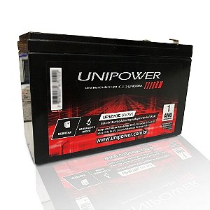 Bateria Estacionária Selada 12V - 7,0A | Modelo UP1270E | Unipower