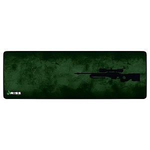 Mouse Pad Gamer Sniper Verde Extra Grande 90x30 cm | Rise Mode