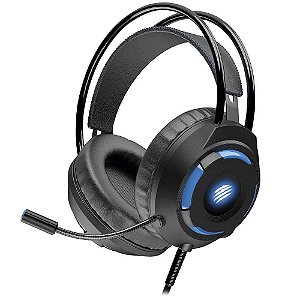 Headset Para Jogos Oex Gamer Kaster Led Azul Usb Preto Hs416