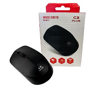Mouse Sem Fio Wireless C3Plus M-W17 USB Preto