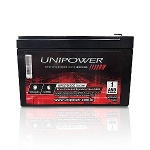 Bateria Selada Unipower Estacionária VRLA 12V, 7Ah - UP1270 Seg