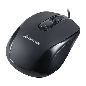 Mouse Com Fio Óptico USB Fortrek OM-103 2400-DPI Preto