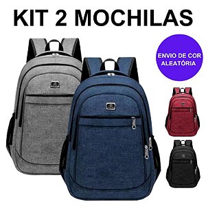 Conjunto 2 Mochilas Bolsa Mala Reforçada Notebook Impermeável