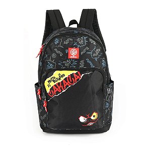 Kit Mochila Escolar Juvenil com Estojo Box Estilo Enaldinho