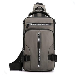 Mochila Sling Multifunções para Homens, impermeável Cor Cinza - Mojoy