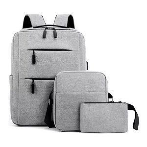 Kit Mochila Slim Executiva para Notebook - Ideal para Escola e Faculdade