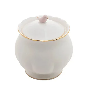 Açucareiro de Porcelana Birds 300ml – Elegância e Charme à Mesa