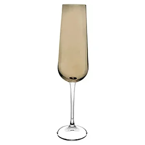 Jogo com 6 Taças para Champanhe em Cristal Bohemia Ardea Bege Imperial 220ml