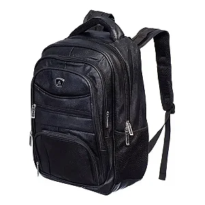 Mochila Executiva de Couro Swissland – Grande, Impermeável, com Espaço para Notebook 17”