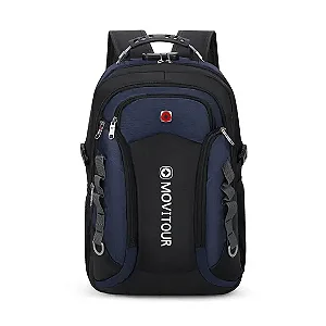 Mochila Unissex Notebook Movitour Venture – Cadeado, USB, Fone e Capa de Chuva