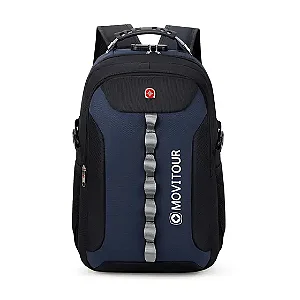 Mochila Unissex Movitour Fusion para Notebook – Cadeado, USB, Fone e Capa de Chuva
