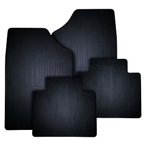 Jogo Tapete Carro Borracha Grossa Universal Preto