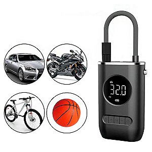 Compressor Ar Portátil Sem Fio Digital Carro Moto e bicicletas
