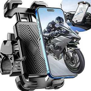 Kit Suporte Celular Bike + Luz LED USB Reforçado 360° Segurança Total