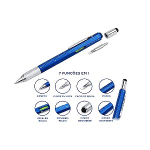 Caneta Tática Profissional 7 Funções