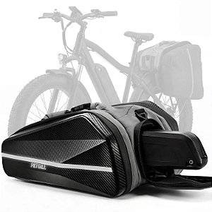 Bolsa Para Bateria Bike Elétrica 40L Impermeável Bagageiro Traseiro