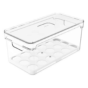 Organizador Porta Ovos para Geladeira 36 Unidades com Tampa