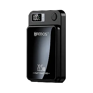 Power Bank 10000mAh com Indução Qi e Carga Rápida 22,5W