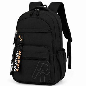 Mochila Bolsa Escolar Reforçada Grande Impermeável Notebook Preto