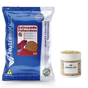Kit Premium Extrusada + Mix de Sementes para Psitacídeos