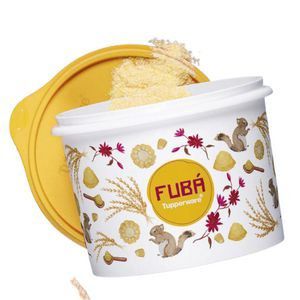 Tupper Caixa Fubá Floral 1,2 kg