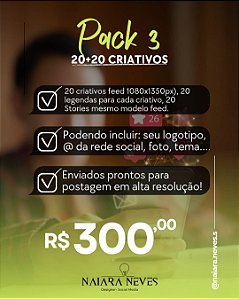 Pack 3 Criativo rede social/divulgação/mídia digital