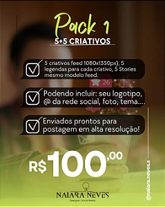 Pack 1 Criativo rede social/divulgação/mídia digital