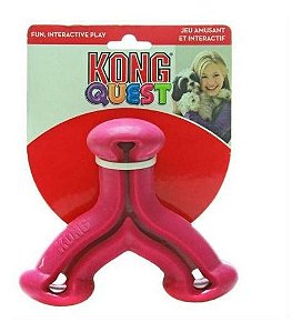 Brinquedo Interativo Kong Quest Wishbone com Dispenser para Petisco – Roxo