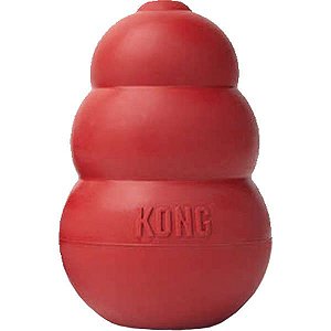 Brinquedo Interativo KONG Classic com Dispenser para Ração ou Petisco - Vermelho