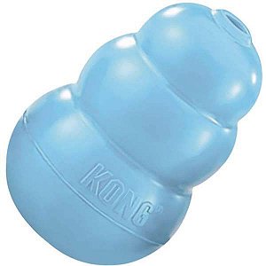 Brinquedo Interativo KONG Puppy com Dispenser de Ração ou Petisco para Filhotes - Azul