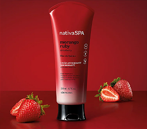 Loção Antioxidante Desodorante Corporal Nativa SPA Morango Ruby 200ml