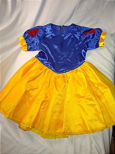 Vestido Fantasia Branca de neve = Tam 14