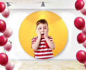 PAINEL DE FESTA EM TECIDO FORMATO REDONDO 1400X1400MM