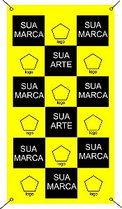 BANNER LONA FRONT LIGHT 80X185 PERSONALIZADO COM ILHÓS ARTE FINAL INCLUSA