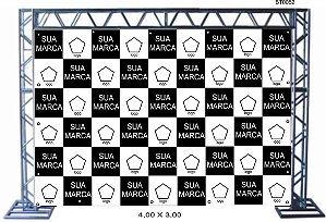 BACKDROP LONA 4X3M ALTO PADRÃO IMPRESSÃO COM ACABAMENTO